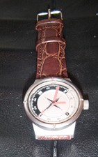 Original Audi Uhr Herren Armbanduhr Kompass, mit Lederarmband