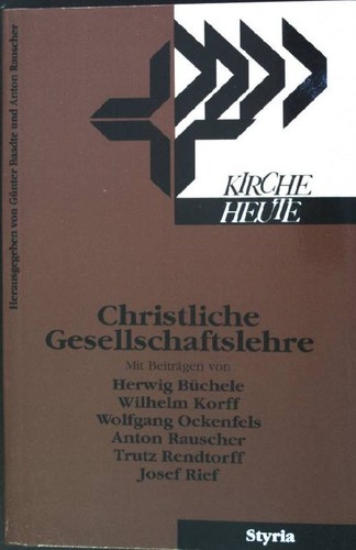 Christliche gesellschaftslehre - christliche,