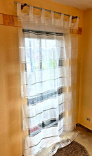 Gardine, Vorhang ca. 140x 242 cm , 2 Stück, gestreift
