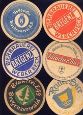 12 alte Bierdeckel Österreich