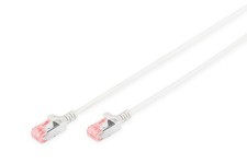 DIGITUS Patch-Kabel Slim RJ-45 (M) zu RJ-45 (M) 1.5m Kupfer U/FTP Cat 6 grau