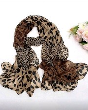 Leichtes Tuch Halstuch Schal Damen Frühjahr Leo-Look NEU 