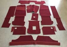 Autoteppich Austattung für Glas Cabrio 1300-1700GT dkl.rot Schlinge 1964-67 Neu