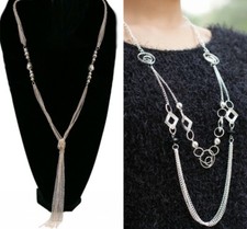 XXL Y-Kette Modekette Damen lang Bettelkette Halskette Hell Gold 14 35