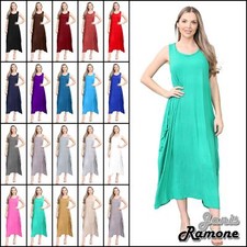 Damen Fallschirm Midikleid uni