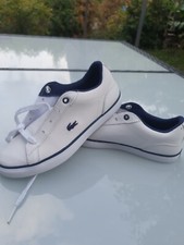 LACOSTE Kinder Lerond Tennisschuhe Sneaker Weiß Gr 33