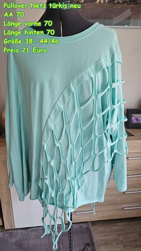 Pullover netz türkis - pullover, türkis,