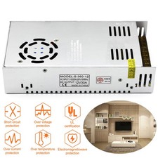 Einbaunetzteil AC/DC Schaltnetzteil 220V->12V 30A 360W für LED Streifen CCTV
