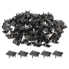 80Stk quadratische Pyramidennieten, 10mm Vierbacken-Nieten mit Spikes