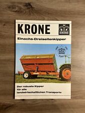 Orig. KRONE Dreiseitenkipper Anhänger Prospekt Brochure Traktor Landmaschinen E5