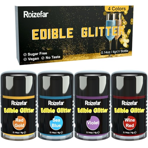 Essbares glitzerpulver set - essbares,