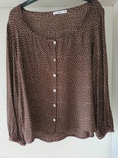 Elegante braune Mango Bluse