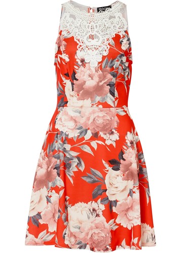 Minikleid mit spitzenoberteil - minikleid,