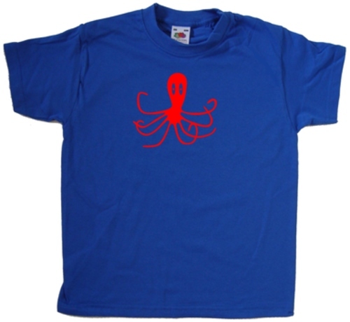 Cartoon oktopus kinder shirt - oktopus,