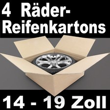 4 x Reifenkarton Felgenkartons Komplettradkarton 15 16 17 18" Räder Felgen Felge