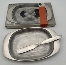 WMF Butterteller Teller mit Buttermesser 1131114 Glas Edelstahl Cromargan Tablet