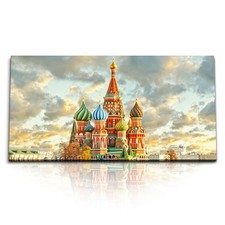 120x80cm Kunstdruck Bilder Basilius Kathedrale Moskau Roter Platz Russland