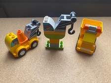 Lego Duplo Baustelle  Kran Kipper und Abschleppwagen