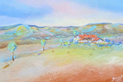 Original acryl landschaft - original,