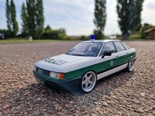 1:18 Audi 80 Polizei Tiefer Tuning mit 18 Zoll AZEV Echt Alu Felgen