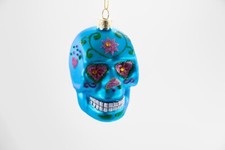  Totenkopf blau Glas