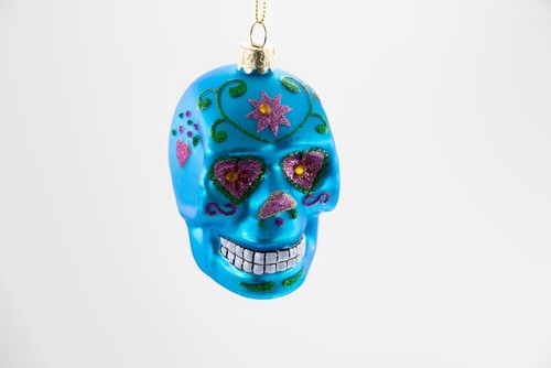 Totenkopf blau glas - totenkopf,