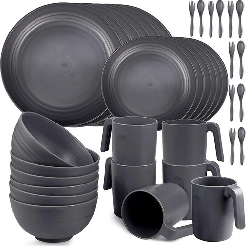 Geschirrset kunststoff 36pcs - geschirrset,
