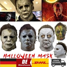 Halloween Michael Myers Maske Scary Deluxe Adult Latex Horror Kostüm Killer DE