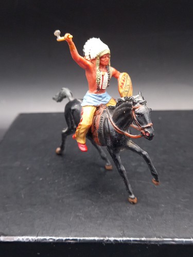Elastolin indianer auf pferd - indianer, 4