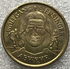 WOLFGANG FEIERSINGER ABWEHR Borussia Dortmund BVB 09 *mehr Pfiff* Souvenir-Jeton