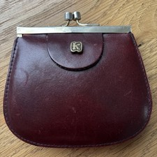 Vintage Geldbörse 80er Jahre Bordeaux Rot Ähnlich Wie Aigner