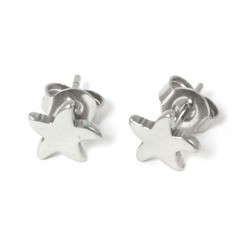 Ohrstecker seestern edelstahl - ohrstecker,