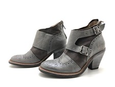 DKODE Damen Stiefel Gr. 37 (UK4) Stiefeletten Ankle Boots Komfortschuhe Grau