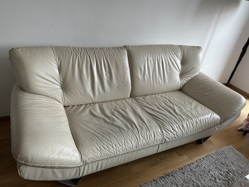 Sofa leder gebraucht weiss - sofa, gebraucht.