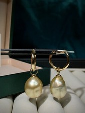 gold barockperlen südsee ohrringe au750 gold