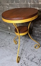 Eleganter Bistrotisch Beistelltisch  mit Holz Mahagonilasierung ung Gestell...