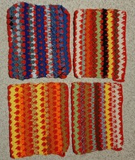 4 Topflappen gehäkelt handarbeit