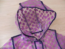 Lemon Beret * süße Regenjacke transparent mit Punkte * Gr. 116 122 * Neuwertig
