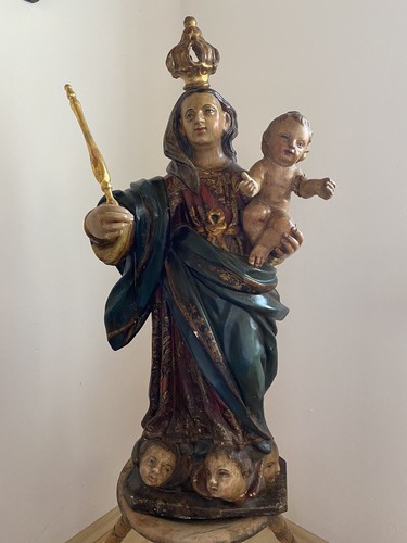 Madonna mit kind - kind, holz