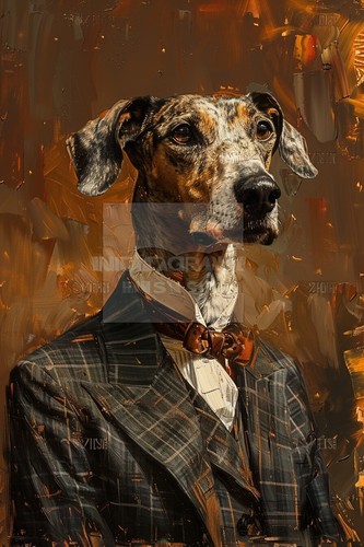 Lustiger hund anzug - lustiger,