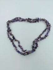 Amethyst-Splitterkette in Natursteinoptik
