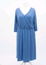 Kleid Blau Langarm Gr. 48 50