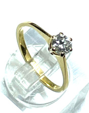 750 Gold 18 K Ring Solitär klassisch Ø16mm RG 51 Juwelier Verlobung Vorsteckring