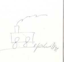 Insel-Bücherei 1116 Robert Gernhardt Achterbahn Handzeichnung SIGNIERT SELTEN