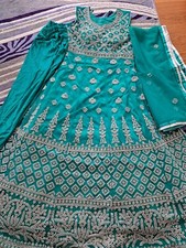 lehenga, Salwar Kameez, bollywood Kleid Größe 38-40 Smarag grün