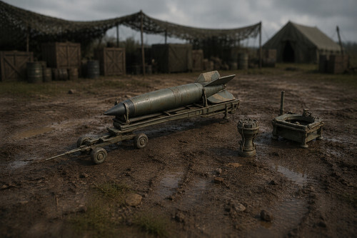 Meillerwagen mit rakete - meillerwagen,