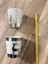 2 Weihnachtstassen Mit Silber