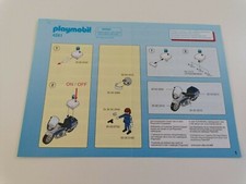 Playmobil 4261 NUR Bauplan Beschreibung für Polizei Motorrad M100