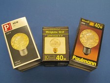 RARITÄT - PAULMANN MINI - Globelampe E27 40W G60 Krokoeis GOLD Glühlampe 