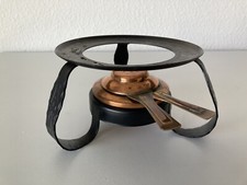 Stövchen Eisen mit Spiritusbrenner Kupfer antik Marke Spring  Made Switzerland